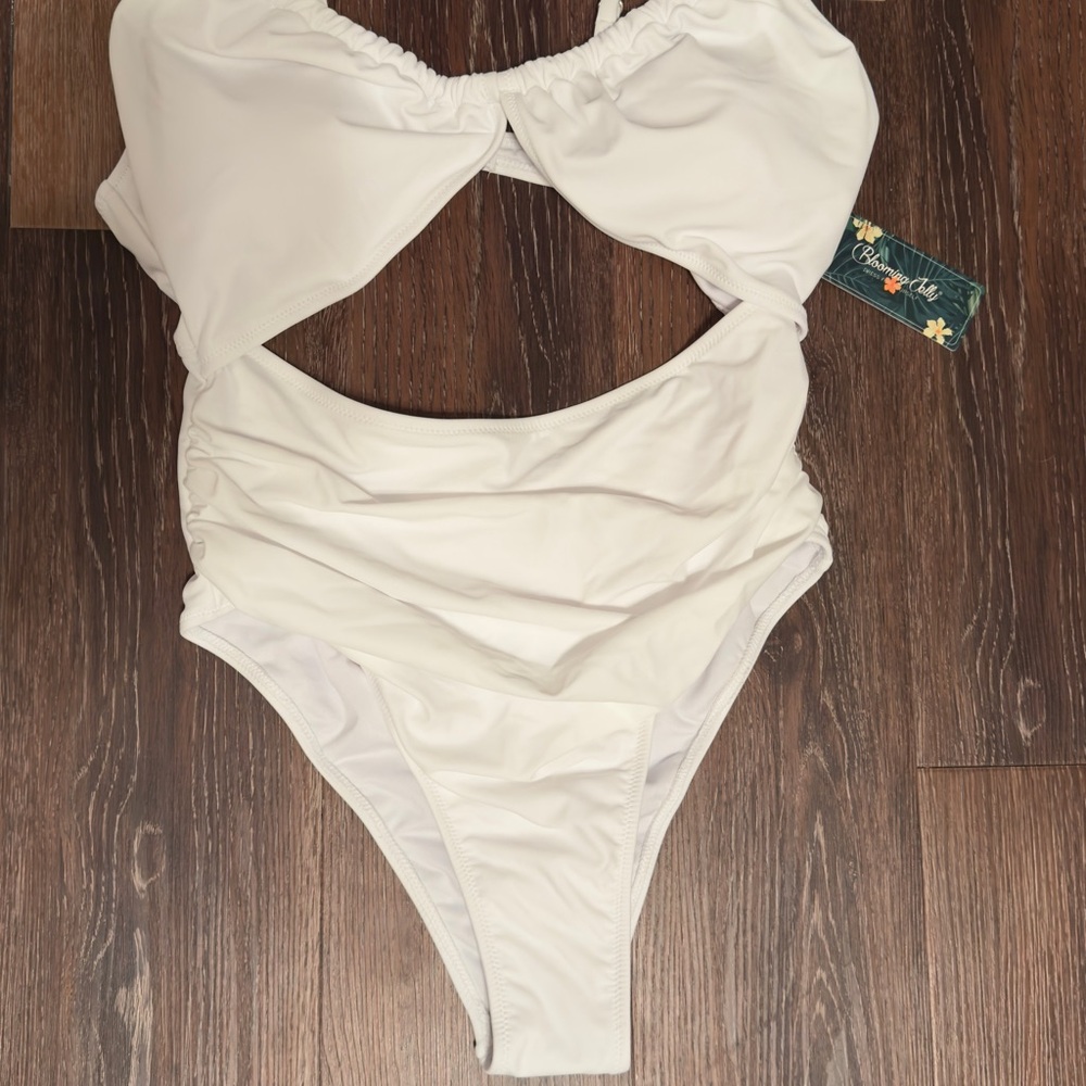 White women’s One Piece Swimsuit
